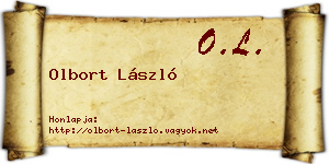 Olbort László névjegykártya